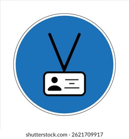 Identifizierungskarte mit Lanyard, der den persönlichen Zugriff, die Sicherheit und die Identifikation darstellt.