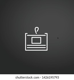 Identification Card Hanging vector icon. Identification Card Hanging concept stroke symbol design. Thin graphic elements vector illustration, outline pattern for your web site design, logo, UI. EPS 10