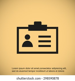 Identification card icon 