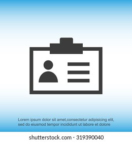 Identification card icon