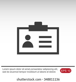 Identification card icon