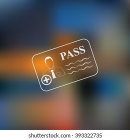 Identification card icon. 