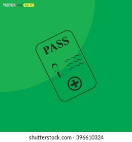 Identification card icon. 