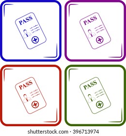 Identification card icon. 