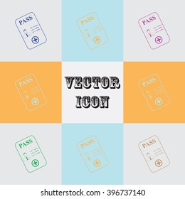 Identification card icon. 