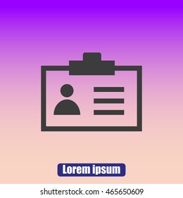 Identification card icon