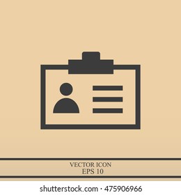 Identification card icon