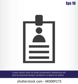 Identification card icon