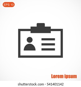 Identification card icon