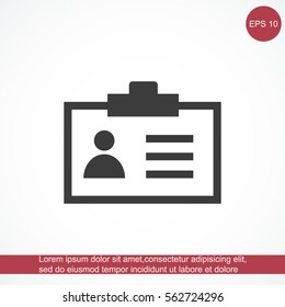 Identification card icon