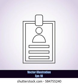 Identification card icon