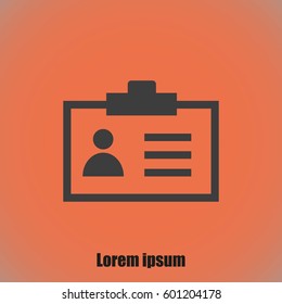 Identification card icon
