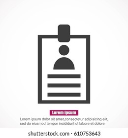 Identification card icon