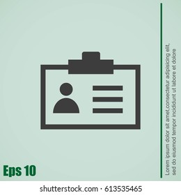 Identification card icon
