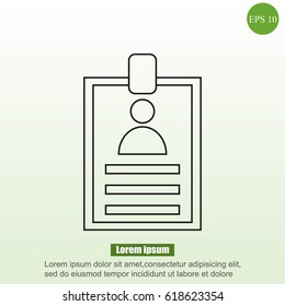 Identification card icon