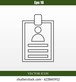 Identification card icon