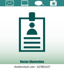 Identification card icon