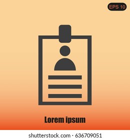Identification card icon
