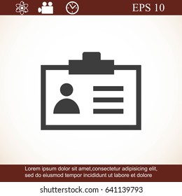 Identification card icon