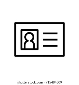 Identification card icon