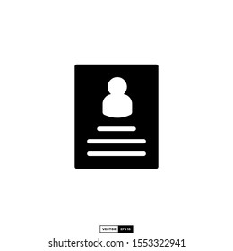 identification card icon, design inspiration vector template for interface and any purpose
