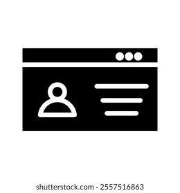 identification card
icon . Driver's license Identification card icon symbol in flat style.