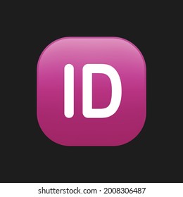 Identification card icon emoji vector Illustration
