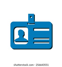 Identification card icon. Flat design style. EPS 10.