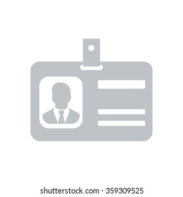 Identification card icon. Flat design style. EPS 10.