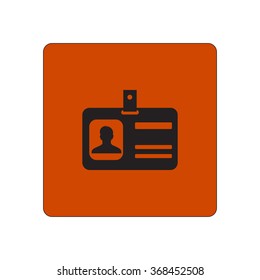 Identification card icon. Flat design style. EPS 10.