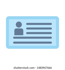 Identification Card icon. flat illustration of Identification Card. vector icon. Identification Card sign symbol