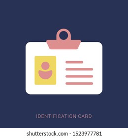 Identification Card icon. flat illustration of Identification Card. Minimal flat icon 