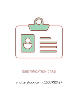 Identification Card icon. flat illustration of Identification Card.