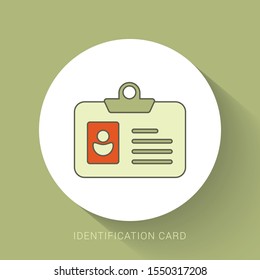 Identification Card icon. flat illustration of Identification Card.