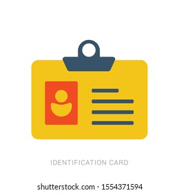 Identification Card icon. flat illustration of Identification Card.