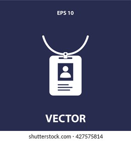 identification card icon. id badge vector illustration
