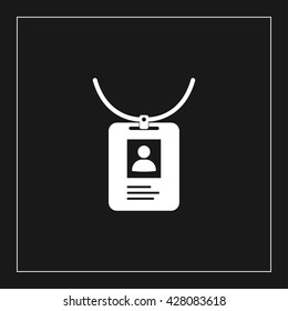 identification card icon. id badge vector illustration