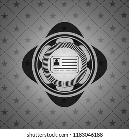 identification card icon inside black emblem