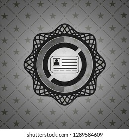 identification card icon inside black badge