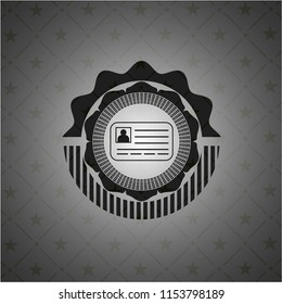 identification card icon inside dark badge or emblem