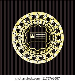identification card icon inside shiny badge