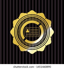 identification card icon inside shiny badge
