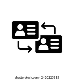 Identifizierungskarte Symbol.ID-Karte Symbol einzeln auf weißem Hintergrund. Vektorgrafik. Eps10.User Icon im trendigen, flachen Stil einzeln auf grauem Hintergrund.