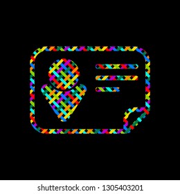 Identification card icon. Linear style