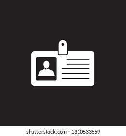 identification card icon. Simple element illustration. Business icons universal for web and mobile