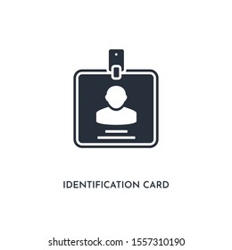 icono de tarjeta de identificación. ilustración de elemento simple. icono de tarjeta de identificación rellena de moda aislada en fondo blanco. puede ser usado para web, móvil, ui.