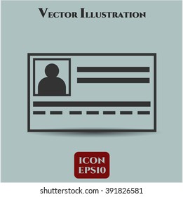 Identification Card icon or symbol