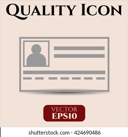 Identification Card icon or symbol