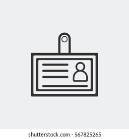 Identification card icon vector