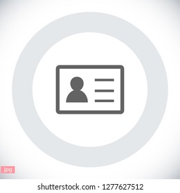 Identification card icon. Vector  Eps 10 